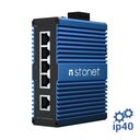 STONET NIS3005 PRO Switch Industrial 5 puertos Gigabit carril-Din, rango extendido de temperature, IP40 y EMC4