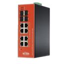WI-TEK WI-PMS312GF-I Switch Industrial Carril Din PoE 24/48V 8 Gigabit + 4 Slot SFP Gestionable Layer 2 Hasta 65 W