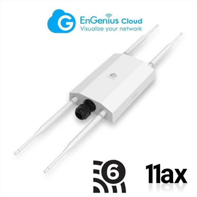 ENGENIUS ECW260 AP Exterior IP67 802.11a/ac/ax/b/g/n Doble Banda 1800 Mbps, 1 puerto 2.5 Gigabit PoE 802.3at, Gestión por Cloud, WIFI6