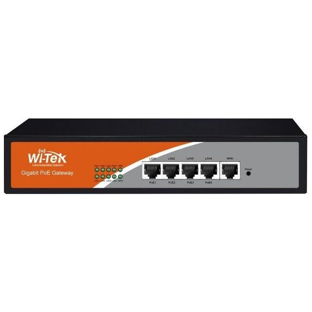WI-TEK WI-AC105P Gateway/Router 5 puertos Gigabit (4 PoE), balanceador de cargas Multi-Wan y servidor VPN: Open VPN, IPSEC, PPTP y L2TP