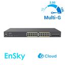 ENGENIUS ECS2528FP Switch 24 puertos Multi Gigabit PoE+ 802.3 af/at (410 W) 4 slot SFP+ 10 GB. Gestionable Layer 2+ y Control Hbrido (Navegador, enSky o Cloud)