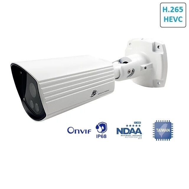 HISHARP HS-T089N4-E Cámara IP 2 Mp, compresión H.265/MJPEG, PoE, IR Led 20 M, IP68, formato Bullet, 3.6 mm, ONVIF, NDAA