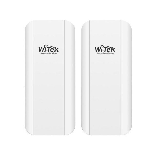 WI-TEK WI-CPE800-KITv2, 2 unidades CPE para exterior IP65 900 Mbps 5 Ghz, Lan 10/100/1000 PoE 802.3 af 48 V (incluye inyector), antena direccional 12 dBi, y gestión Cloud