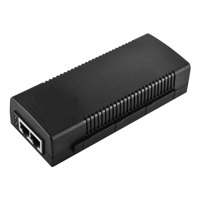 ECOM Inyector PoE 2 puertos Gigabit POE60G hasta 60 W, 802.3 af/at/bt, DC output:48V/1.25A
