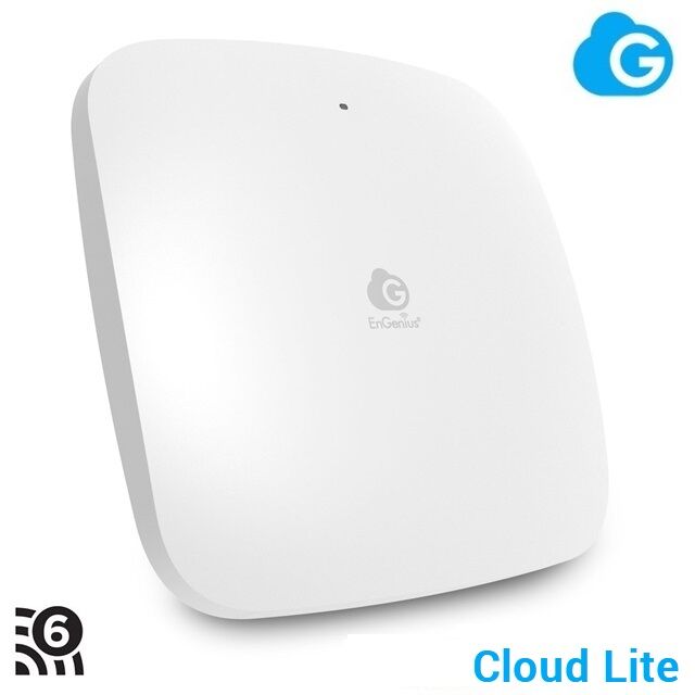 ENGENIUS ECW210L AP interior 802.11a/ac/ax/b/g/n WiFi6 2x2 2,4/5 GHz 3000 Mbps 1 puerto Gigabit compatible PoE af, MESH, Cloud Lite