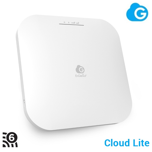 ENGENIUS ECW212L AP interior 802.11a/ac/ax/b/g/n WiFi6 4x4 2,4/5 GHz 3500 Mbps 1 puerto 2.5 Gigabit compatible PoE at, MESH, Cloud Lite